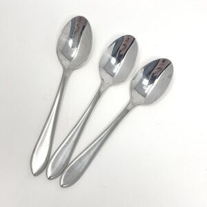 RETRONEU 18/8 Stainless Flatware ROSEANNE Set of 3 Demitasse Spoons 4 3/8”